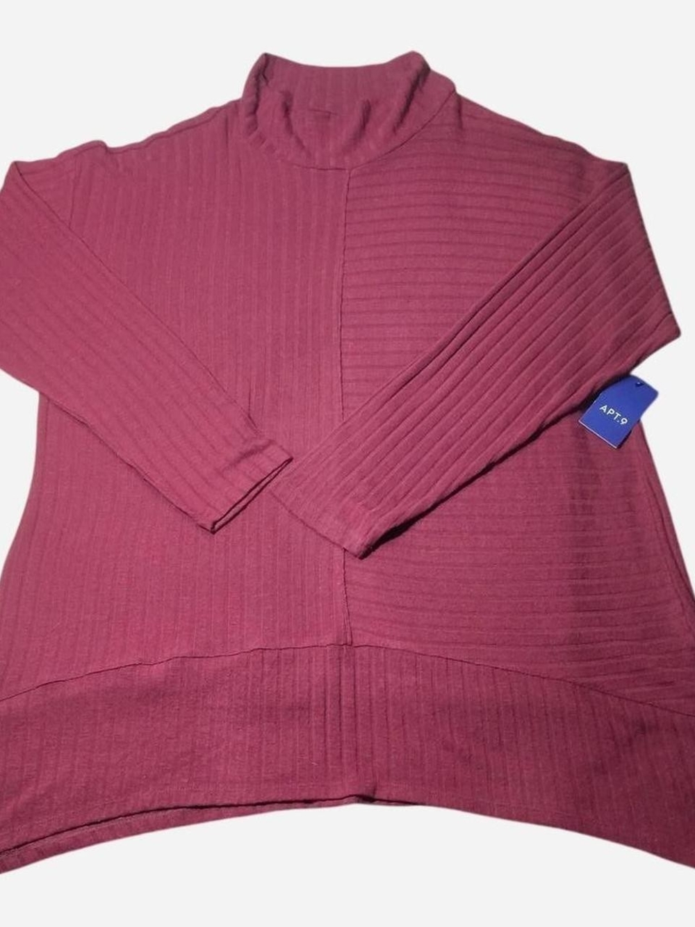 Apt. 9 Women's Ribbed Mock Neck Sweater - Plum